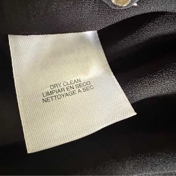 Anne Klein Blouse Womens Petite Small Silk Geometric Boho Peasant Top - Picture 12 of 12